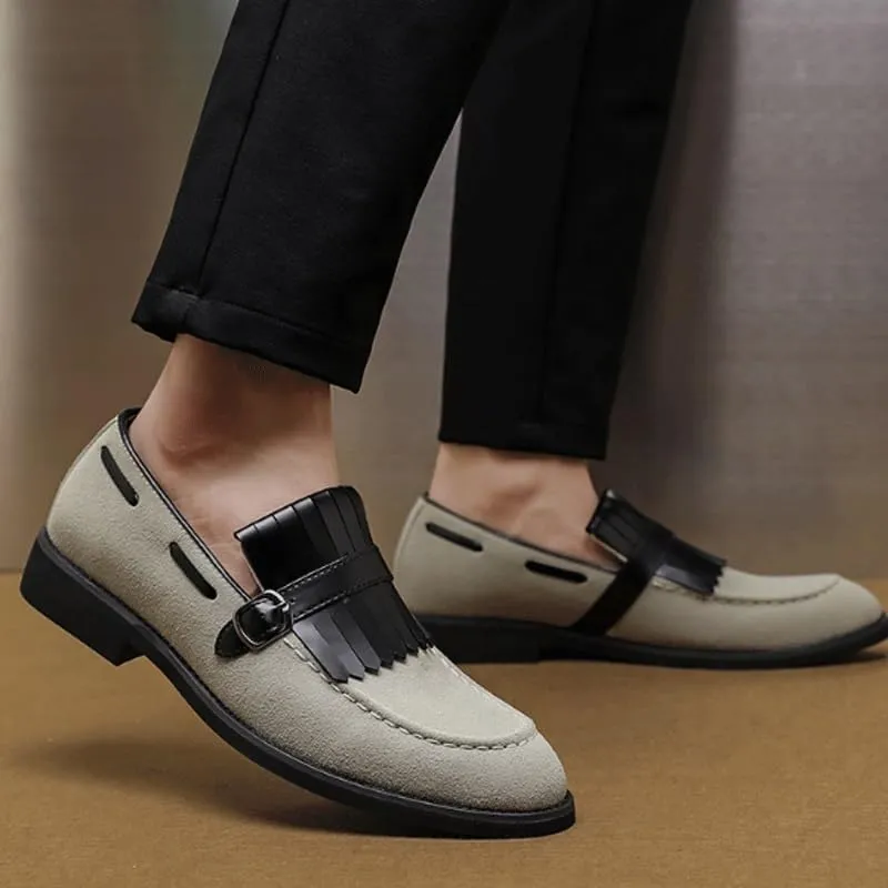 Mens Slip on Loafers Casual Shoes Suede Business Classic Dress Shoes for Men Office Classic Business Party Shoes