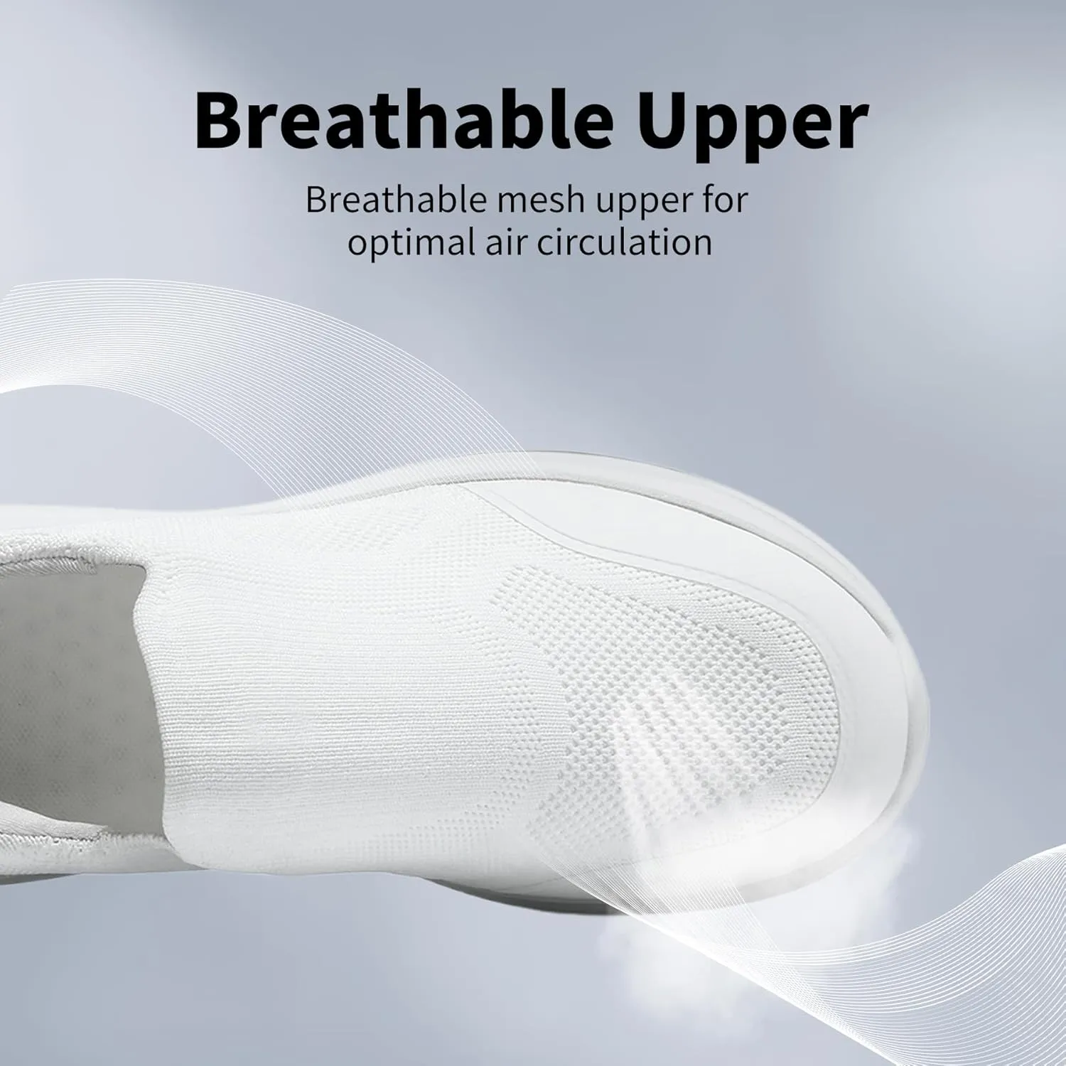 Men's Slip On Walking Shoes Non Slip Running Tennis Sneakers Cushion Cross Training Laceles Lightweight Breathable Athletic Gym Workout Casual