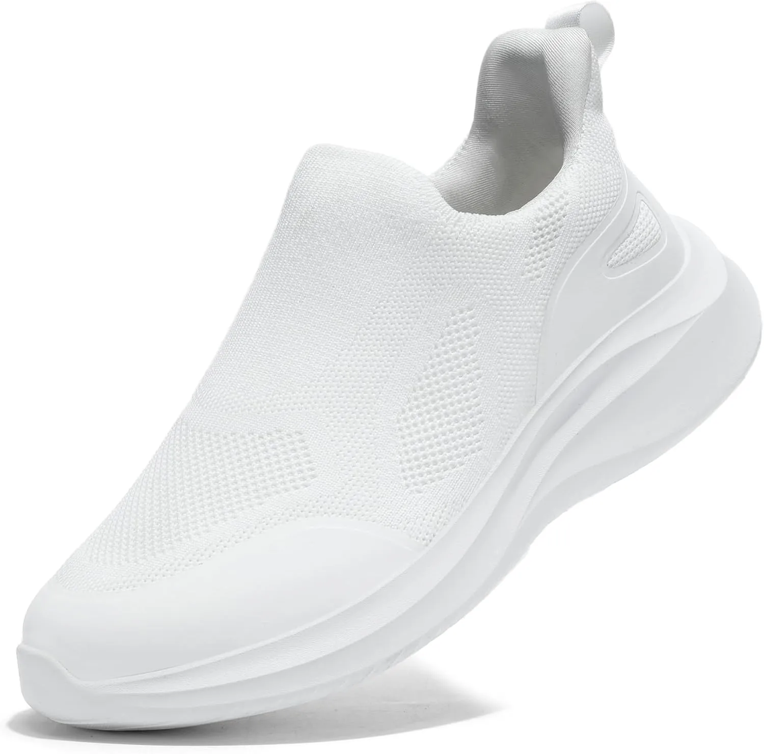 Men's Slip On Walking Shoes Non Slip Running Tennis Sneakers Cushion Cross Training Laceles Lightweight Breathable Athletic Gym Workout Casual