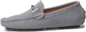 Men's Suede Leather Penny Loafers, Slip-on Driving Moccasins, Casual Flat Shoes, 10 Colors Options,Plus Big Sizes
