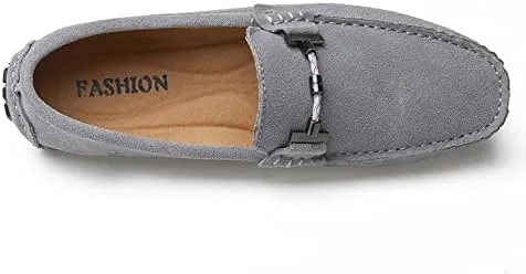 Men's Suede Leather Penny Loafers, Slip-on Driving Moccasins, Casual Flat Shoes, 10 Colors Options,Plus Big Sizes