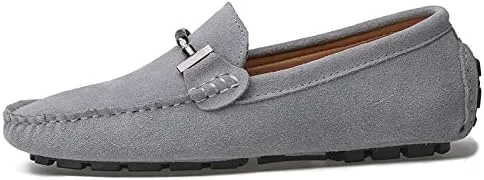 Men's Suede Leather Penny Loafers, Slip-on Driving Moccasins, Casual Flat Shoes, 10 Colors Options,Plus Big Sizes