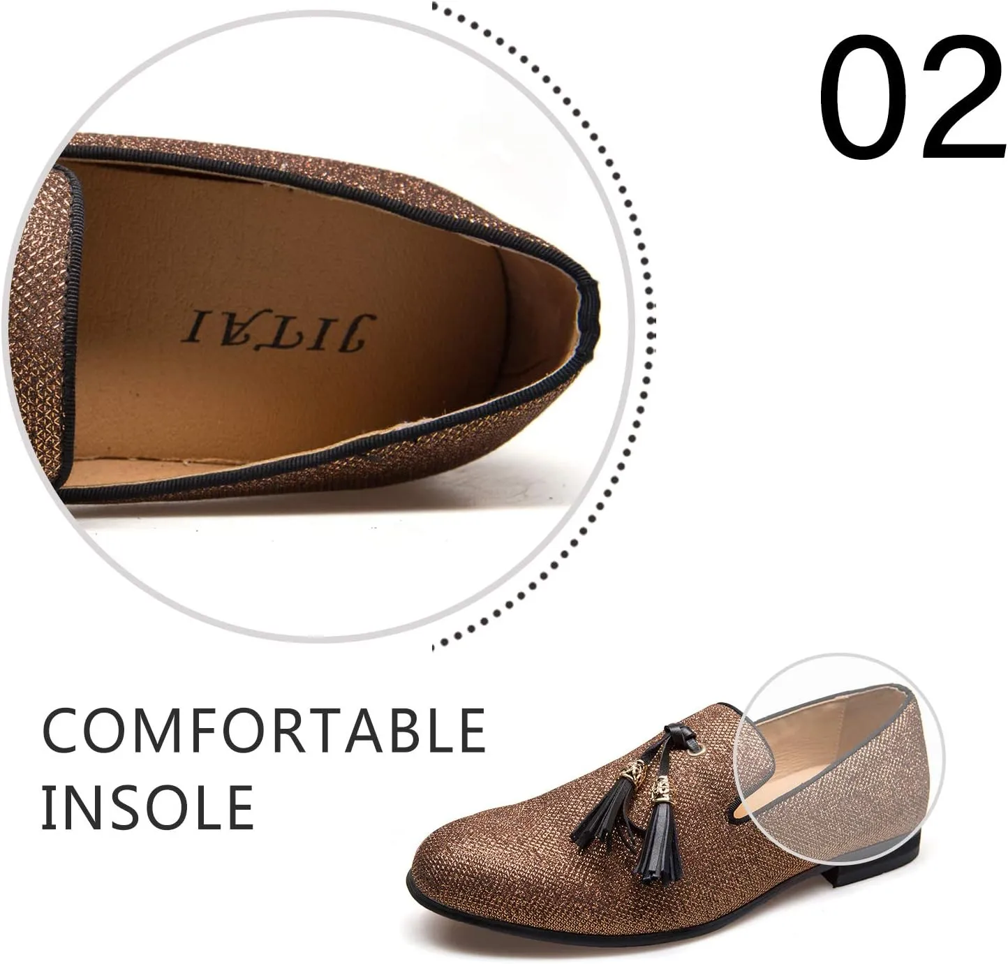Men's Vintage Velvet Embroidery Noble Loafer Shoes Slip-on Loafer Smoking Slipper Tassel Loafer