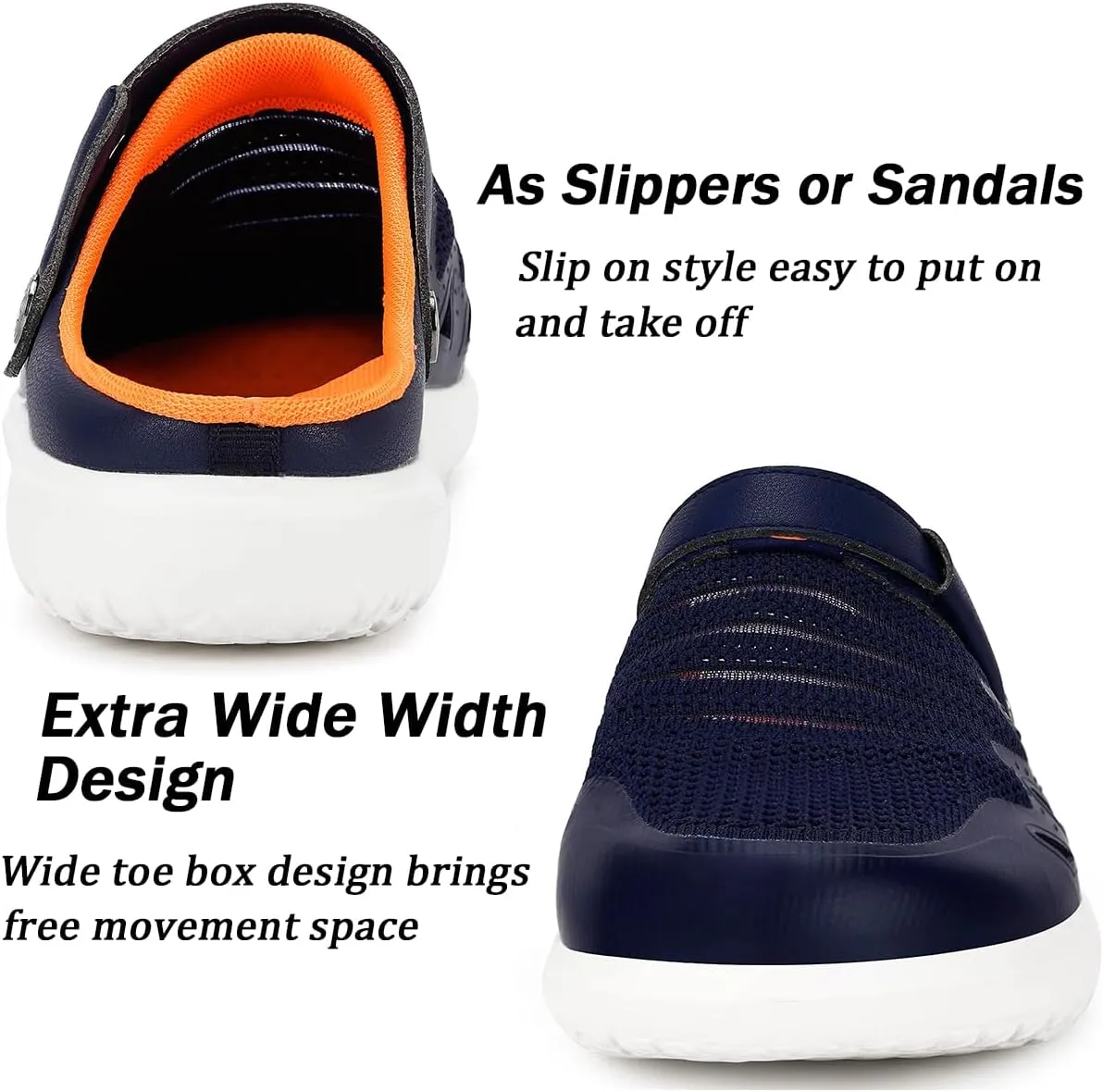 Men's Women's Clogs Garden Shoes Slip On Sandals Breathable Summer Orthotic Walking Slippers with Plantar Fasciitis Soles