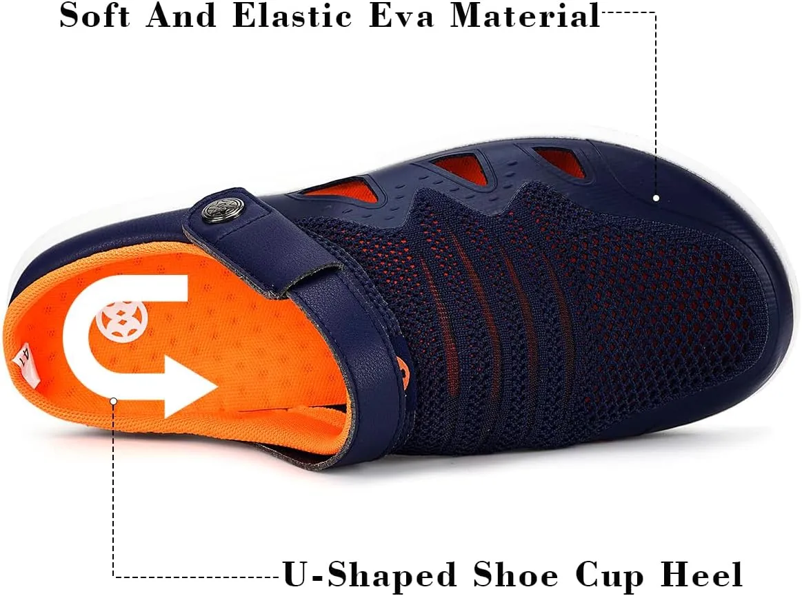 Men's Women's Clogs Garden Shoes Slip On Sandals Breathable Summer Orthotic Walking Slippers with Plantar Fasciitis Soles