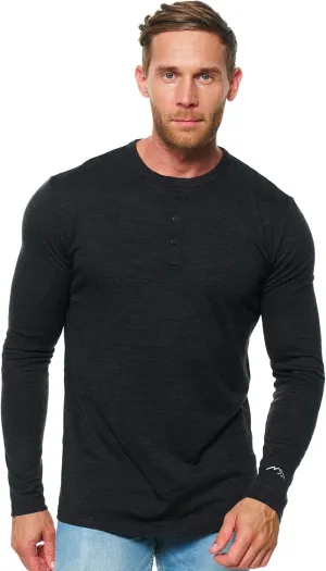 Merino Wool Base Layer Mens - 100% Merino Wool Shirts for Men Thermal Underwear Long Sleeve T-Shirt for Hiking Hunting