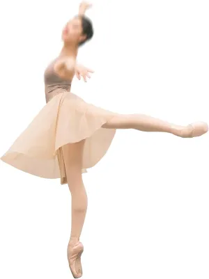Mesh Ballet Skirt 20.5 Inches Long Practice Skirt Ruffle Elastic Waistband