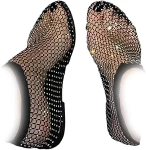 Mesh Flats for Women - Ultra Comfortable Shiny Gem Mesh Flats - Sparkle Shoes Sandals