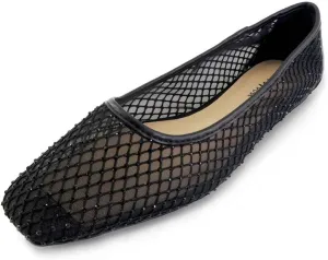 Mesh Sparkle Ballet Flats for Women