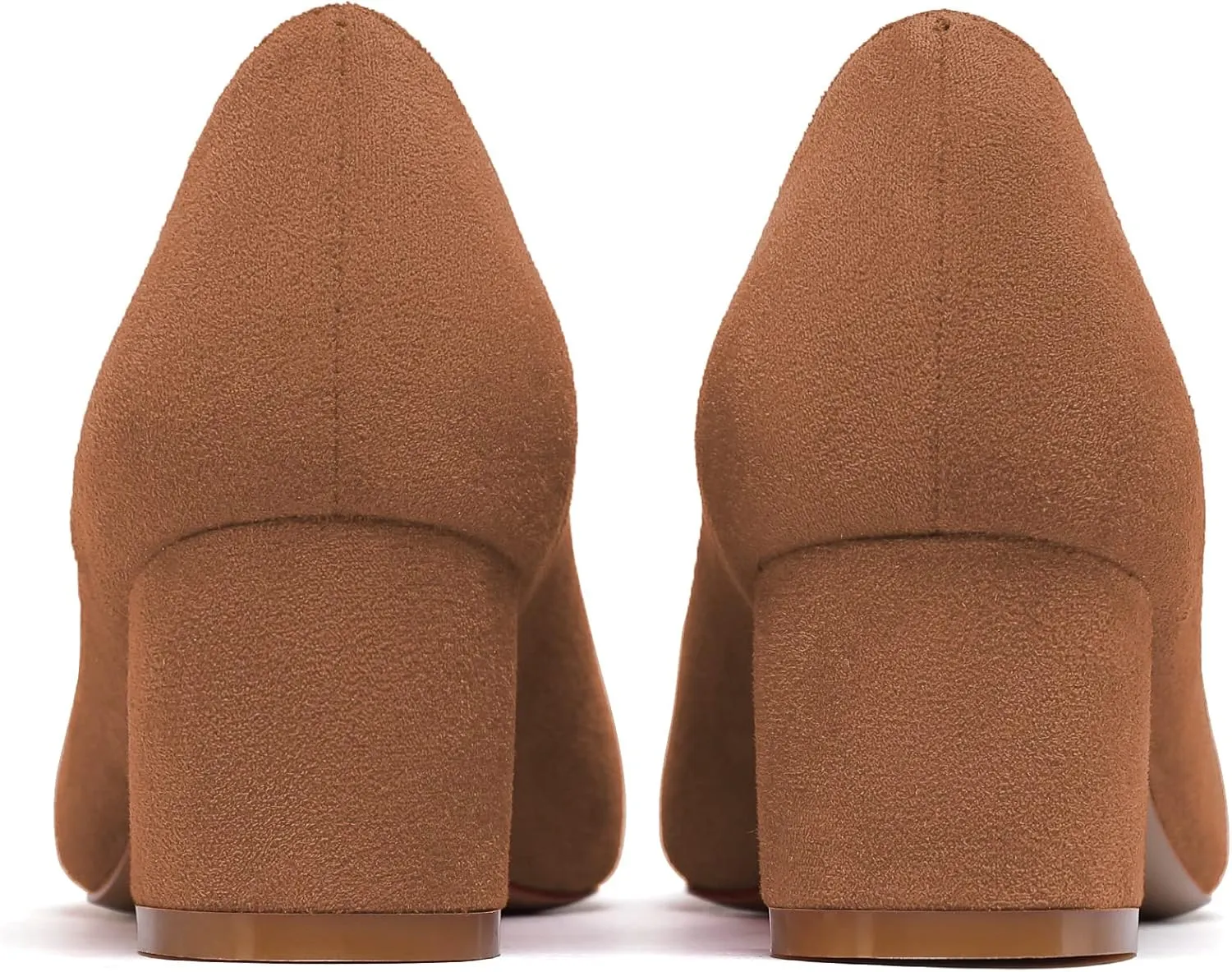 Mettesally Women's Block Heel Pumps Square Toe Middle Heels Comfort Walking Party Club Elegant Dress Shoes