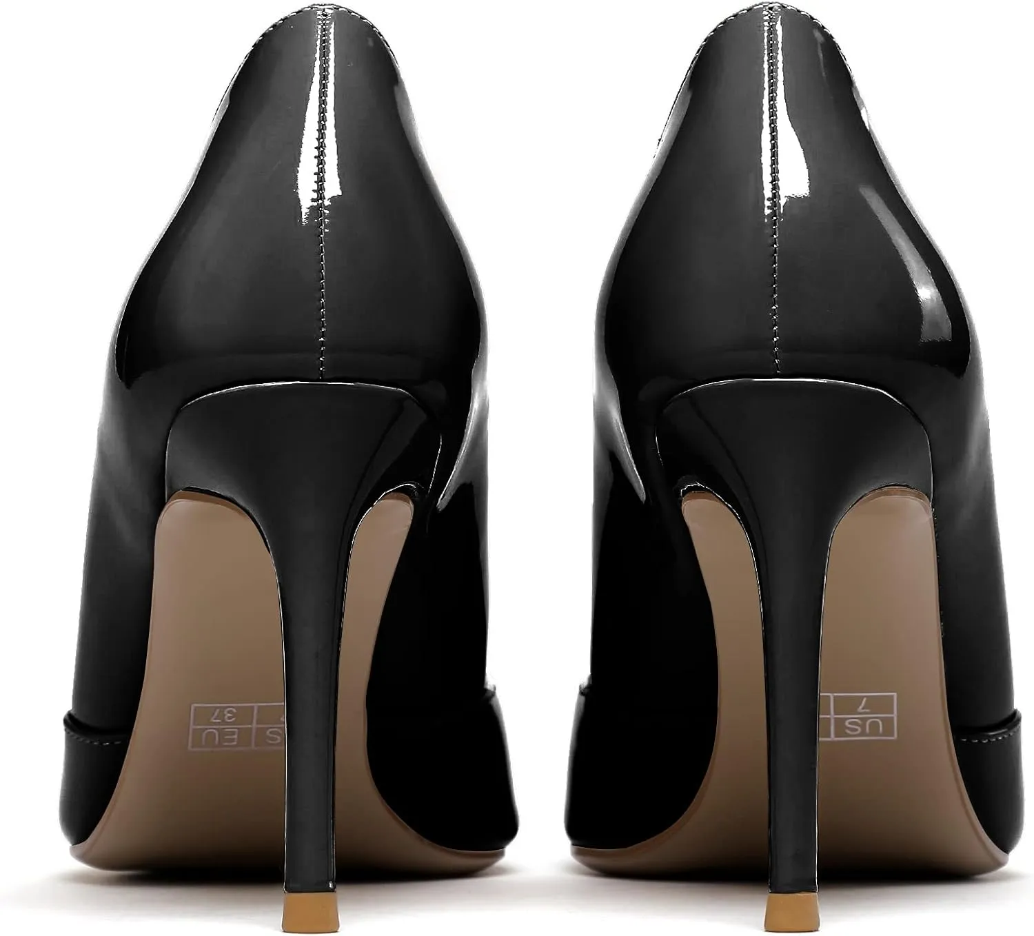 Mettesally Womens Elegant Pointy Toe High Heels Pumps D'Orsay Slip On Stilettos Heeled Party Dress Shoes