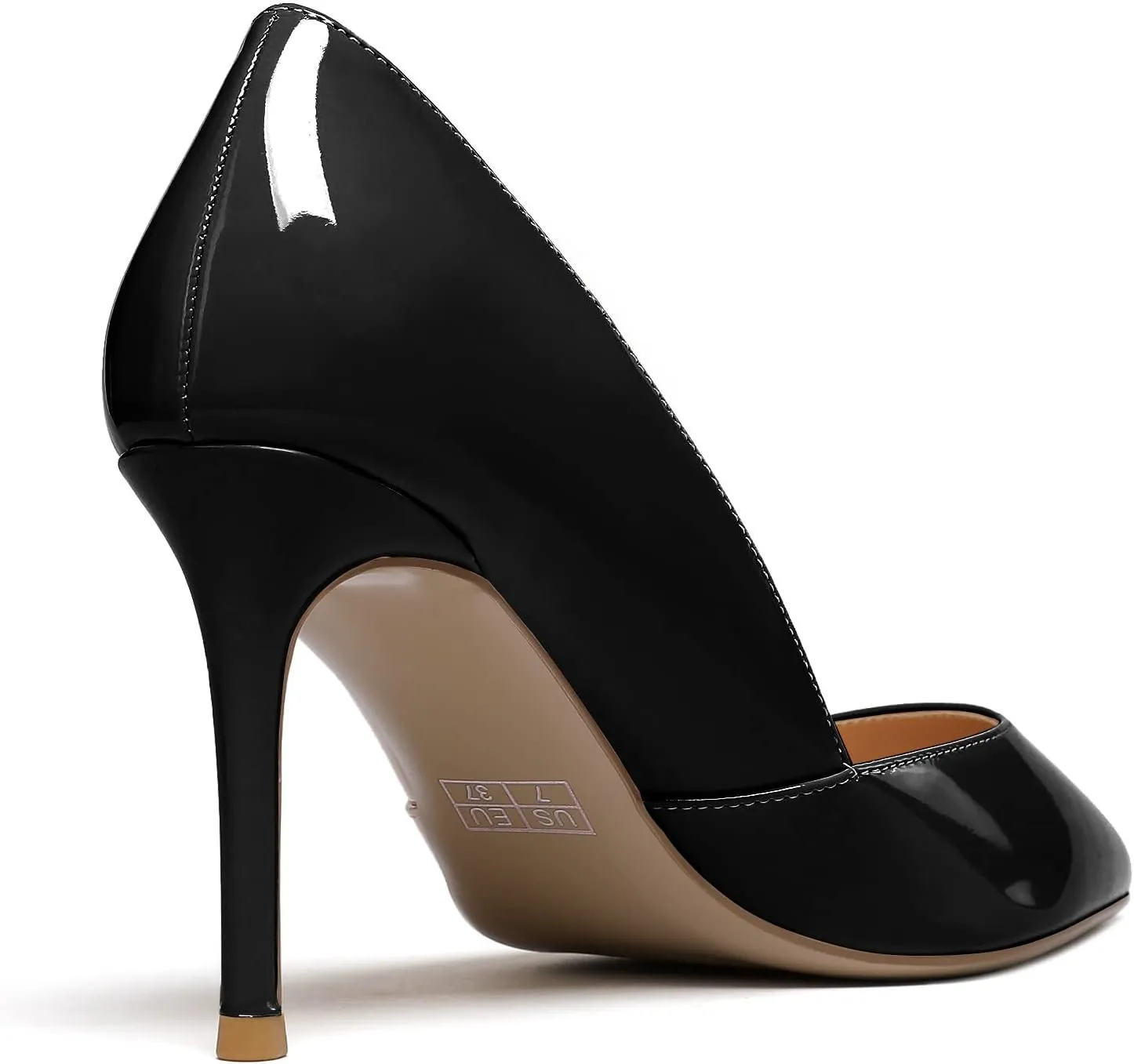 Mettesally Womens Elegant Pointy Toe High Heels Pumps D'Orsay Slip On Stilettos Heeled Party Dress Shoes