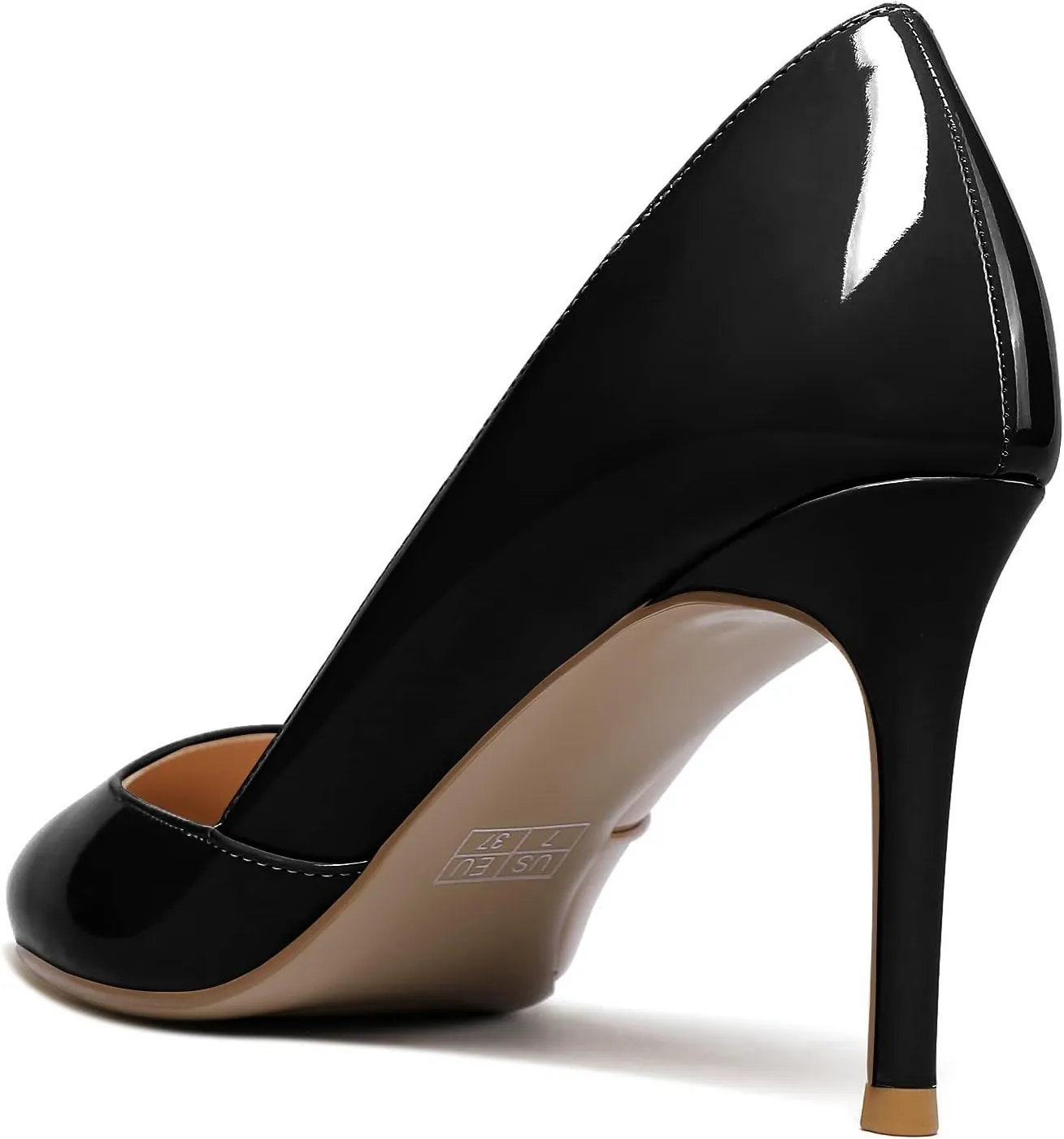 Mettesally Womens Elegant Pointy Toe High Heels Pumps D'Orsay Slip On Stilettos Heeled Party Dress Shoes