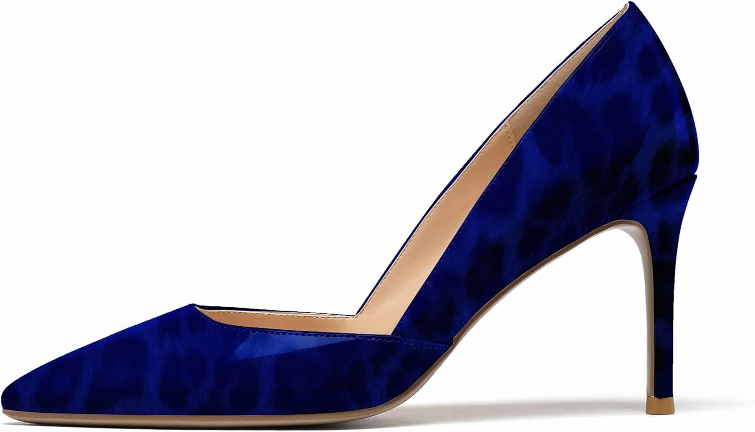 Mettesally Womens Elegant Pointy Toe High Heels Pumps D'Orsay Slip On Stilettos Heeled Party Dress Shoes