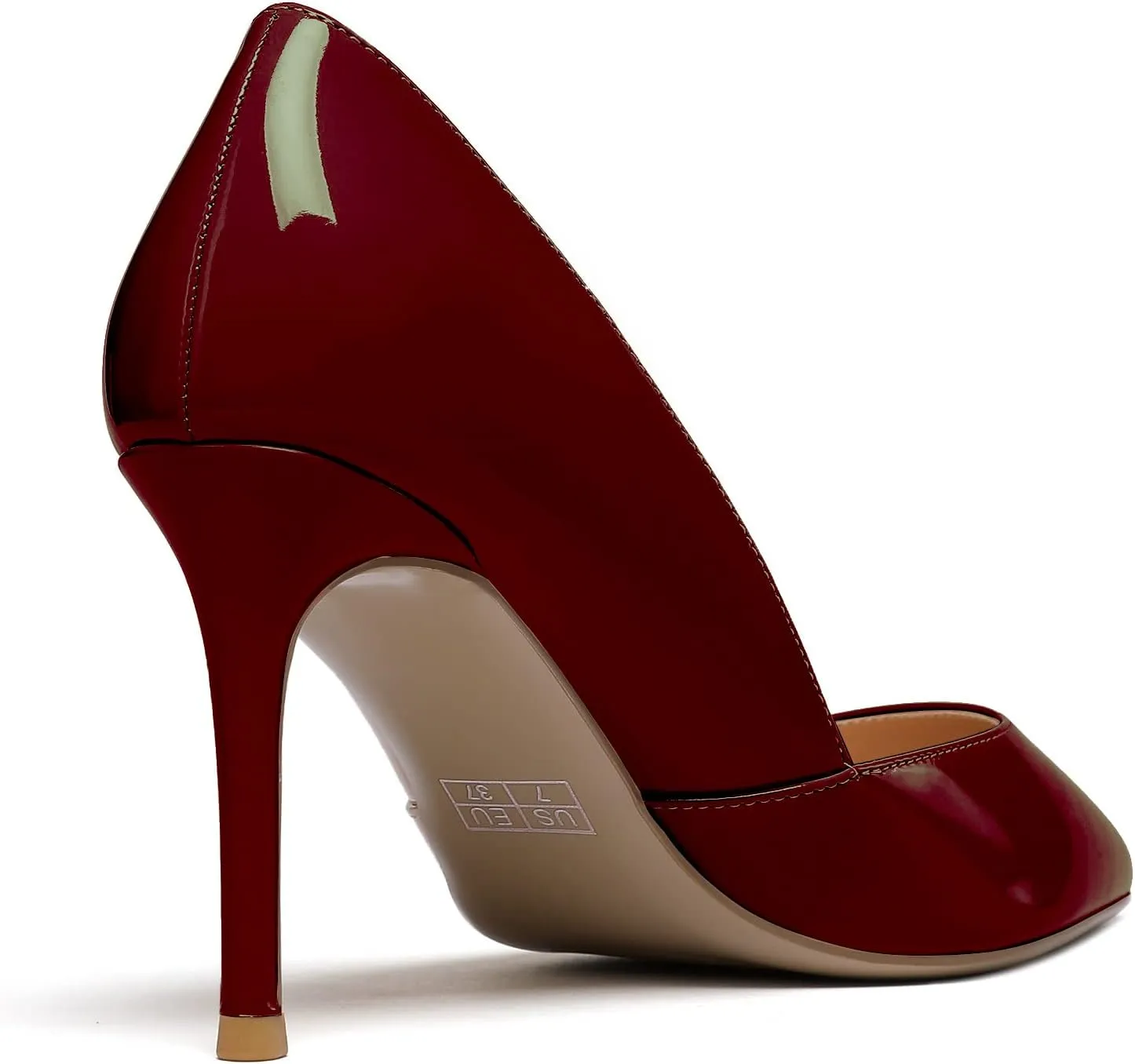 Mettesally Womens Elegant Pointy Toe High Heels Pumps D'Orsay Slip On Stilettos Heeled Party Dress Shoes
