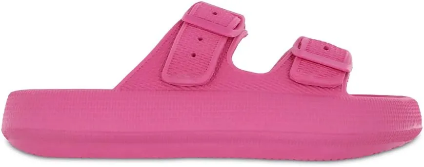 MIA Women's Libbie Dual-Buckle EVA Rubber Cushion Sandal – Waterproof, Non-Slip, Lightweight Comfort