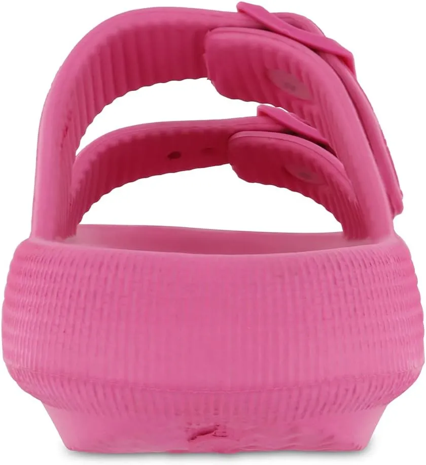MIA Women's Libbie Dual-Buckle EVA Rubber Cushion Sandal – Waterproof, Non-Slip, Lightweight Comfort