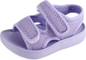 MK MATT KEELY Unisex Kids Summer Slide Sandals Baby Comfort Anti-Slip Open Toe Adjustable Walking Beach Shower Shoes for Boys Girls