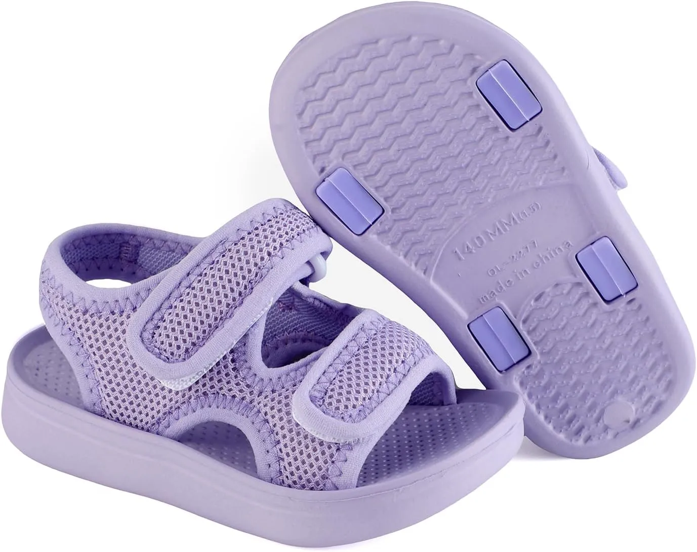 MK MATT KEELY Unisex Kids Summer Slide Sandals Baby Comfort Anti-Slip Open Toe Adjustable Walking Beach Shower Shoes for Boys Girls