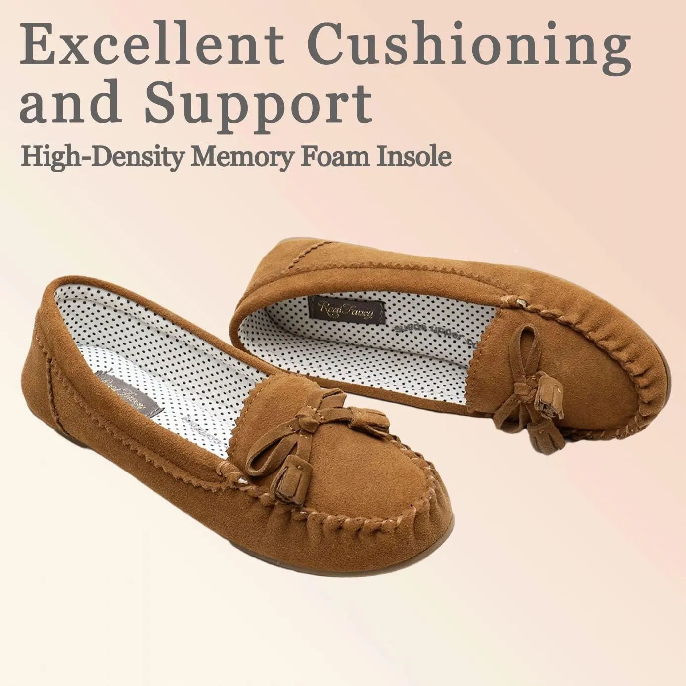 Moccasin Slippers for Women Flat Casual Comfortable Loafer Shoes Womens Moccasin Slippers Spring Driving Moccasins Shoes