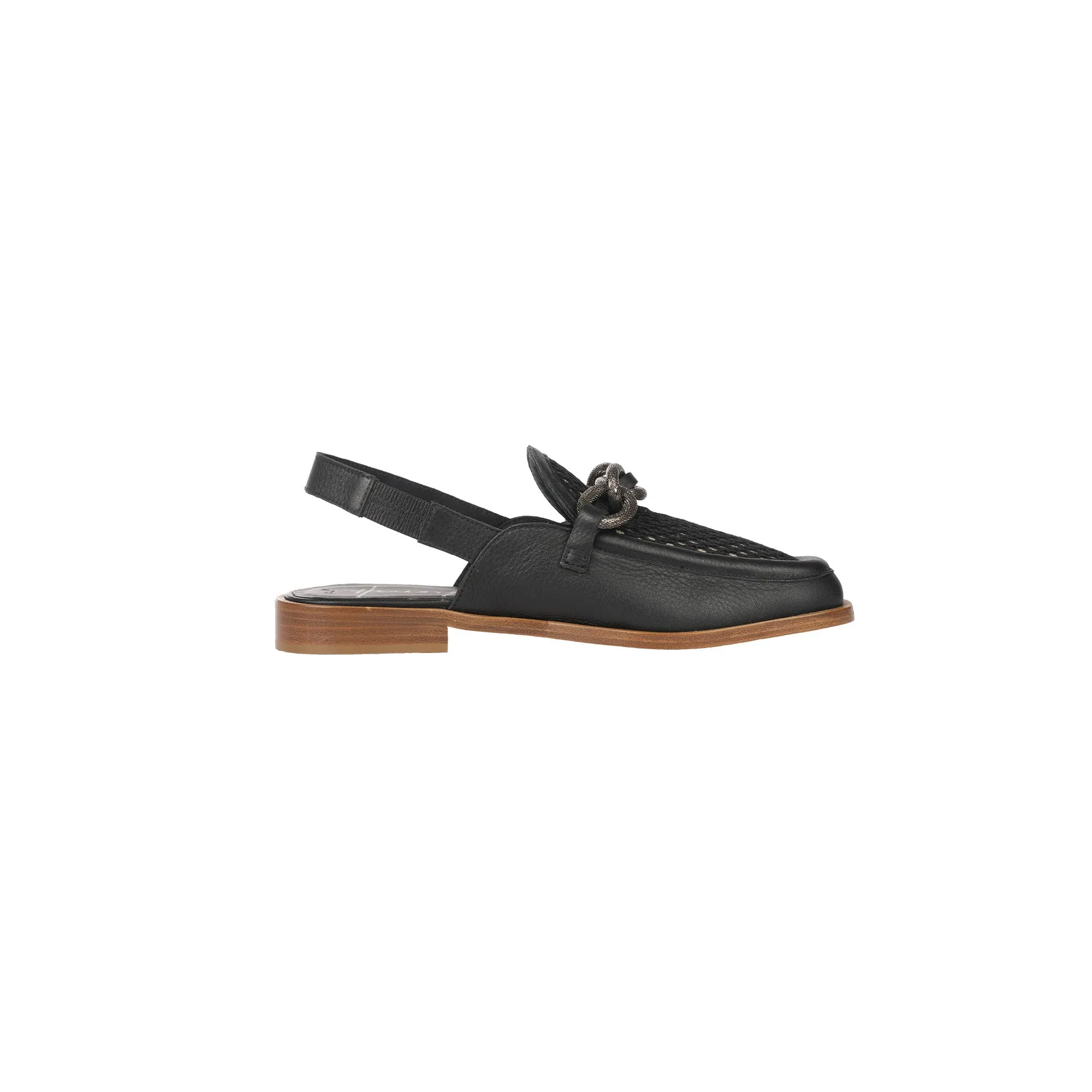 Moccasins Slingback Mesh Black