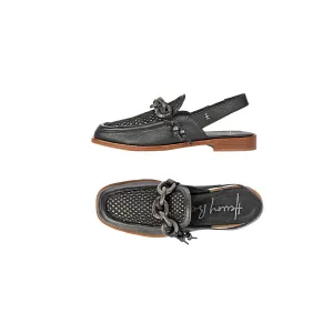 Moccasins Slingback Mesh Black