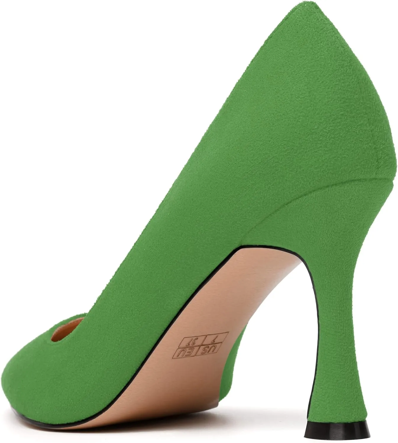 MODENCOCO Womens Fashion Slip On Pointed Toe Sexy Party Suede Stiletto High Heel Pumps Dress Shoes 3.5 Inch