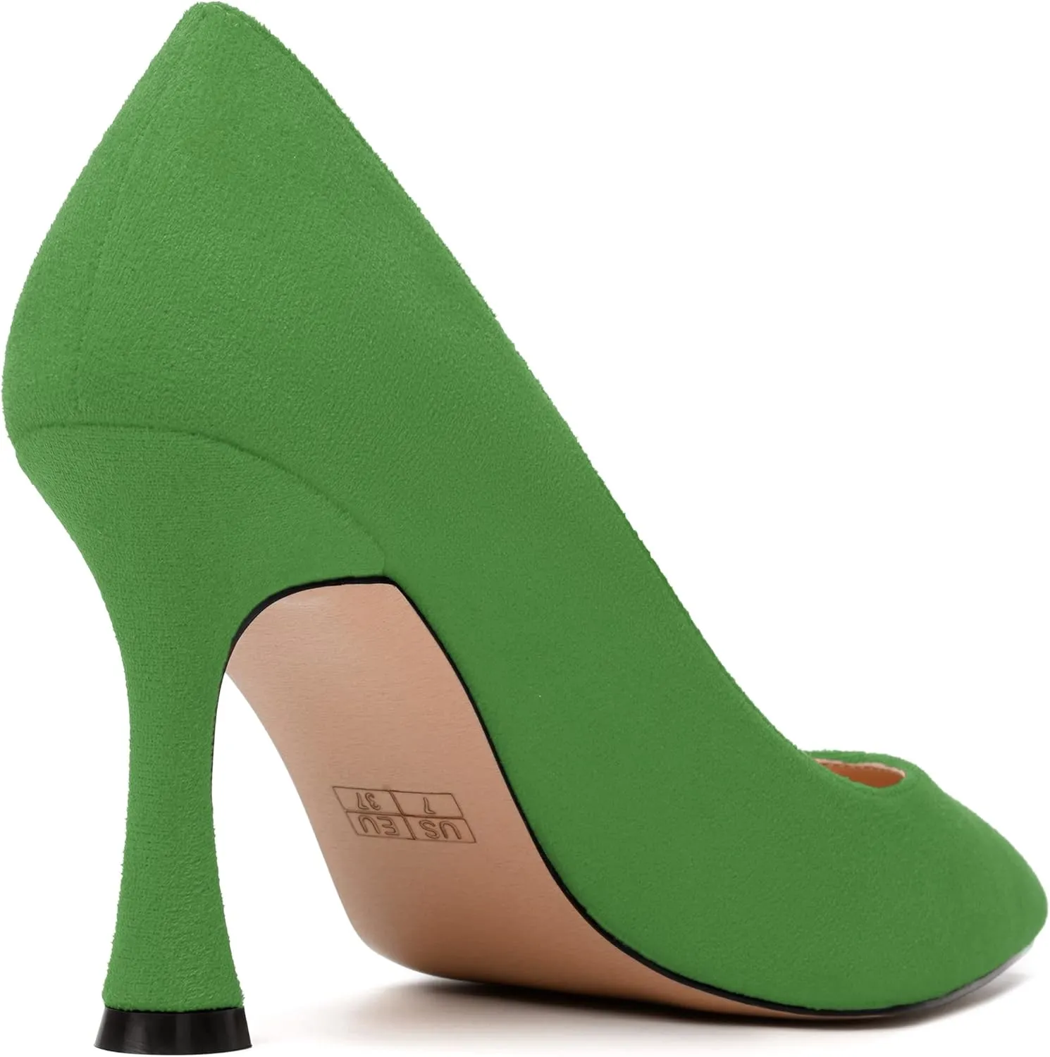 MODENCOCO Womens Fashion Slip On Pointed Toe Sexy Party Suede Stiletto High Heel Pumps Dress Shoes 3.5 Inch