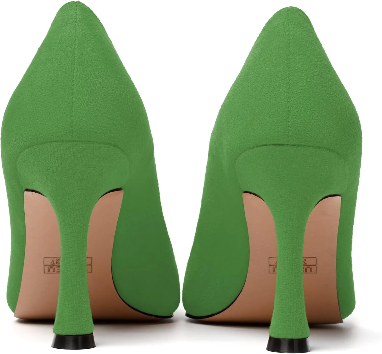 MODENCOCO Womens Fashion Slip On Pointed Toe Sexy Party Suede Stiletto High Heel Pumps Dress Shoes 3.5 Inch