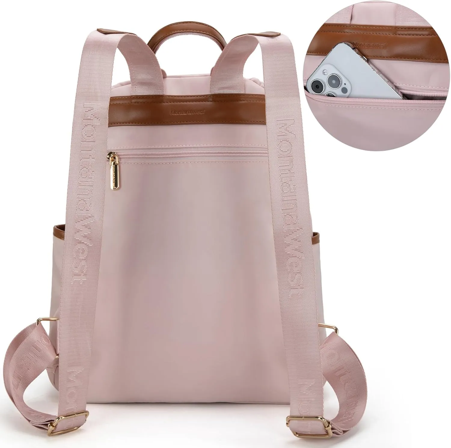 Montana West Medium Backpack for Women Lightweight Backpack Purse Casual Daypack for 13-Inche Laptop