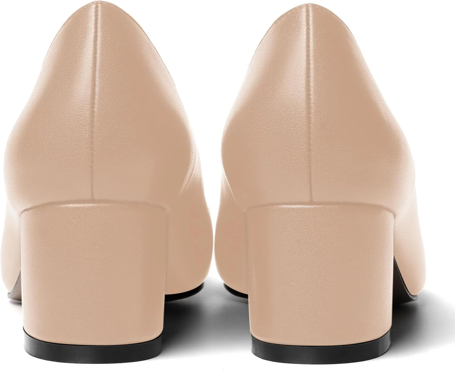 MOVINSTEPS Womens Round Toe Party Dress Slip On Chunky Low Heel Pumps Shoes 2 Inch