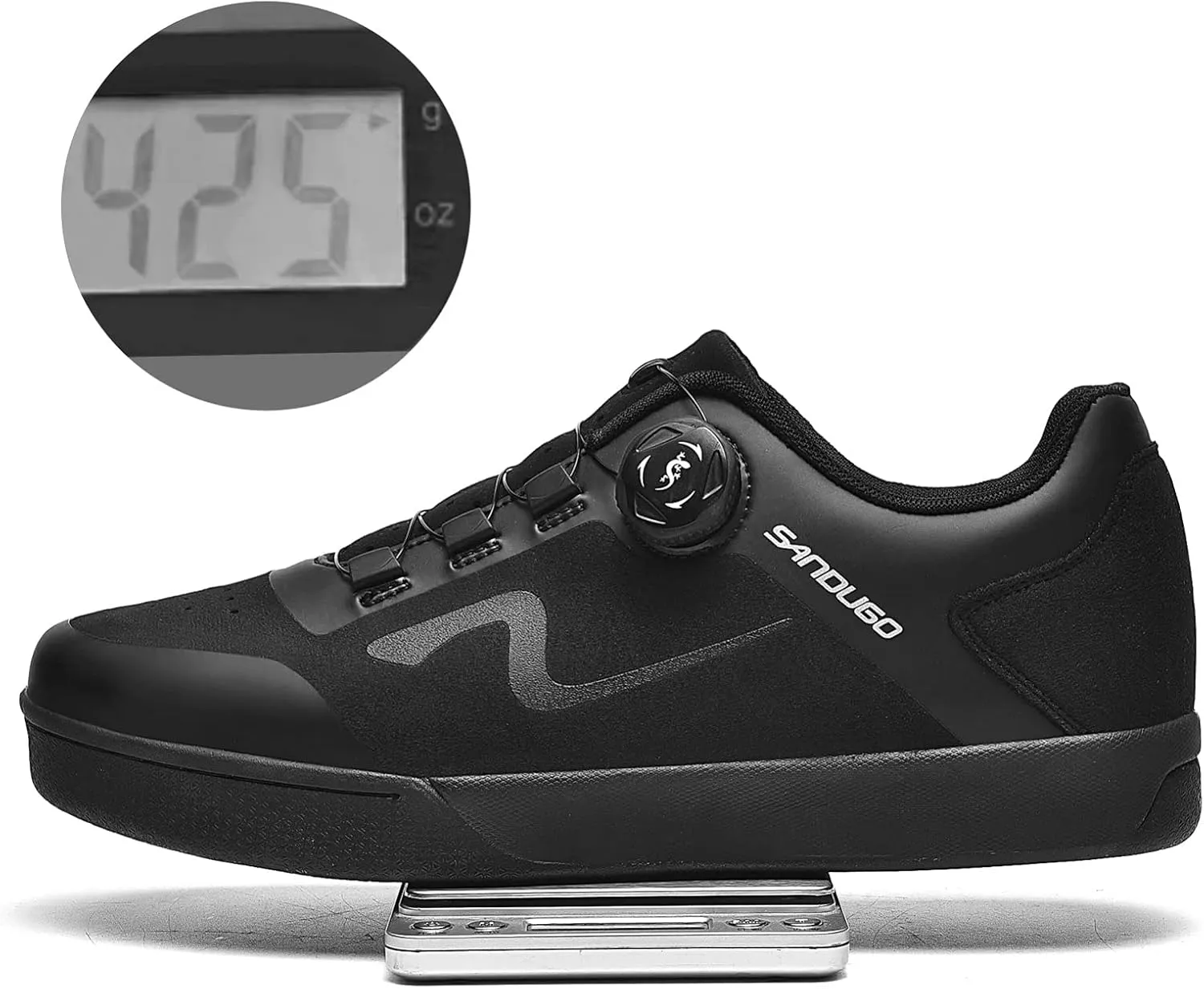MTB Mountain Bike Cycling Shoes for Men,2 Bolts Suitable All SPD Pedals(XC/AM), Compatible with Peloton Lightweight and Comfortable,Black