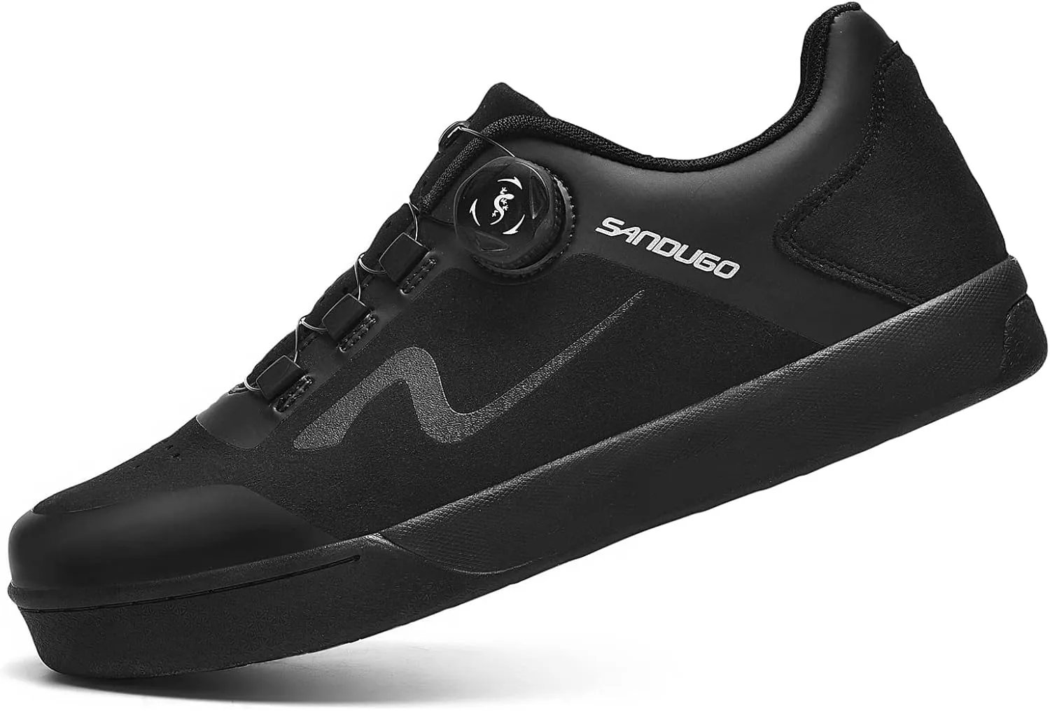 MTB Mountain Bike Cycling Shoes for Men,2 Bolts Suitable All SPD Pedals(XC/AM), Compatible with Peloton Lightweight and Comfortable,Black
