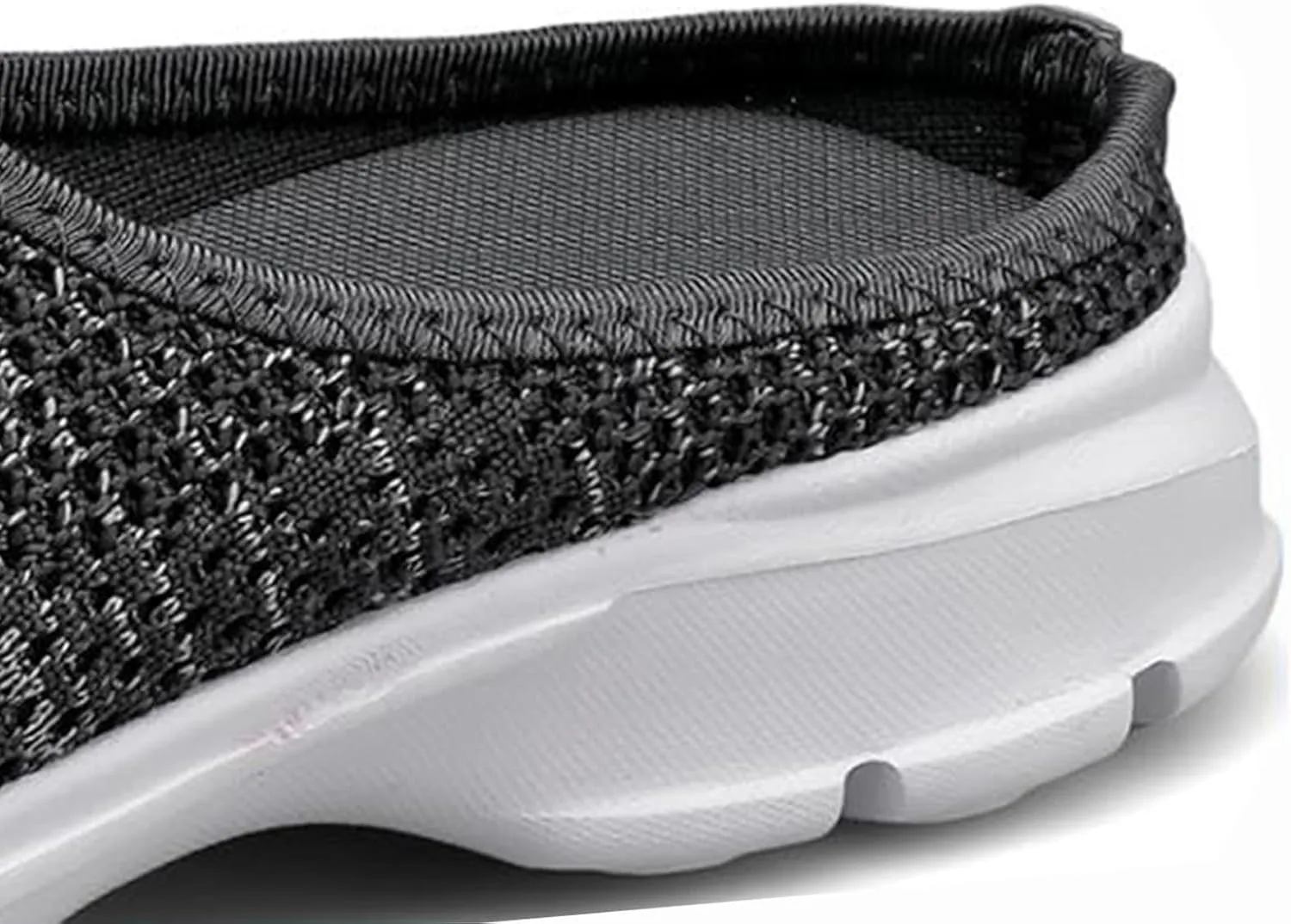 Mules for Women Breathable Mesh Walking Mules Sneakers Comfortable Orthopedic Clogs with Arch-Support Lightweight Summer Slip On Closed Toe Shoes Casual Backless Shoes
