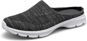Mules for Women Breathable Mesh Walking Mules Sneakers Comfortable Orthopedic Clogs with Arch-Support Lightweight Summer Slip On Closed Toe Shoes Casual Backless Shoes