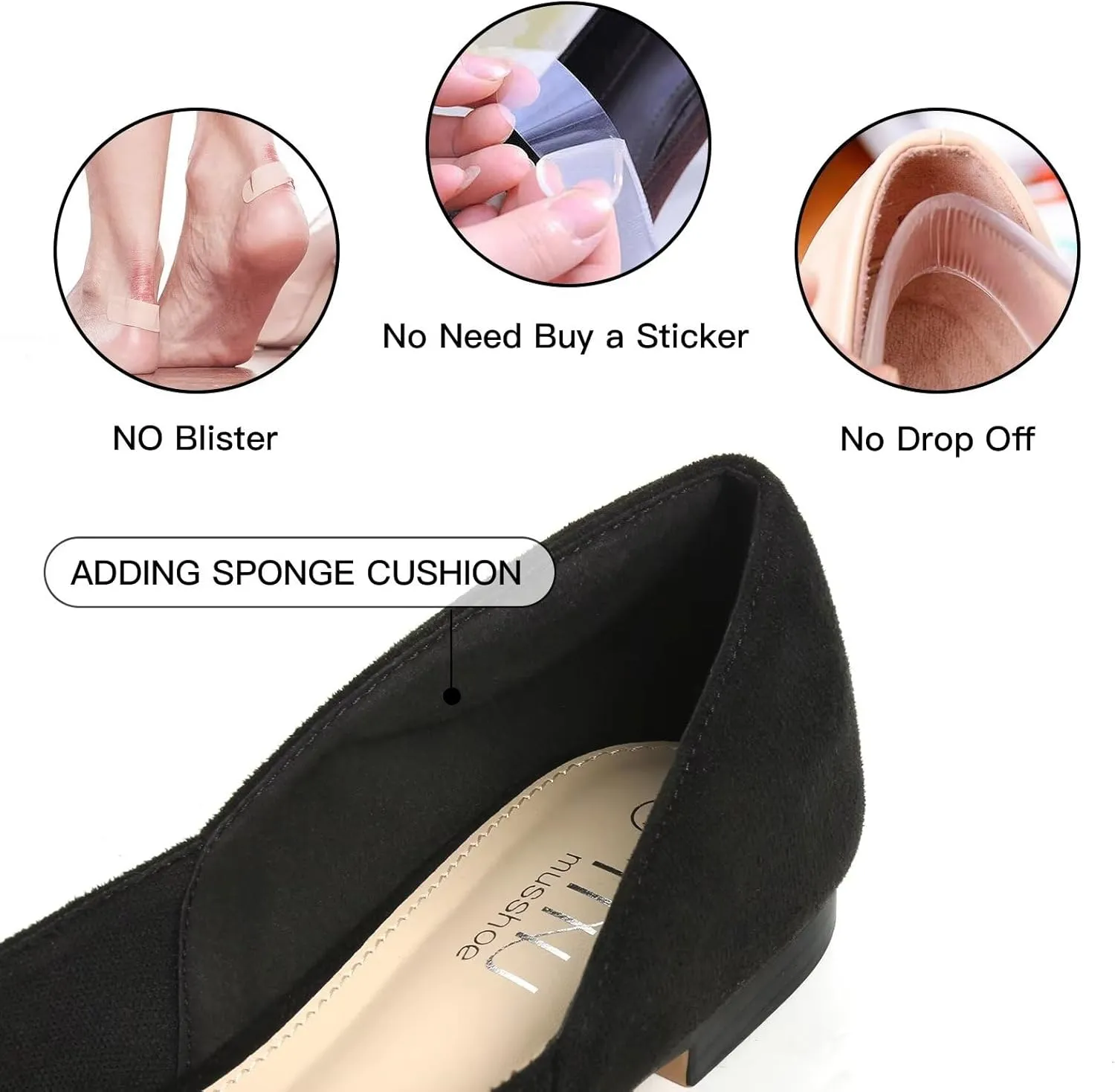 MUSSHOE Flats Shoes Women Pointed Toe Flats for Women Elegant Women's Flats