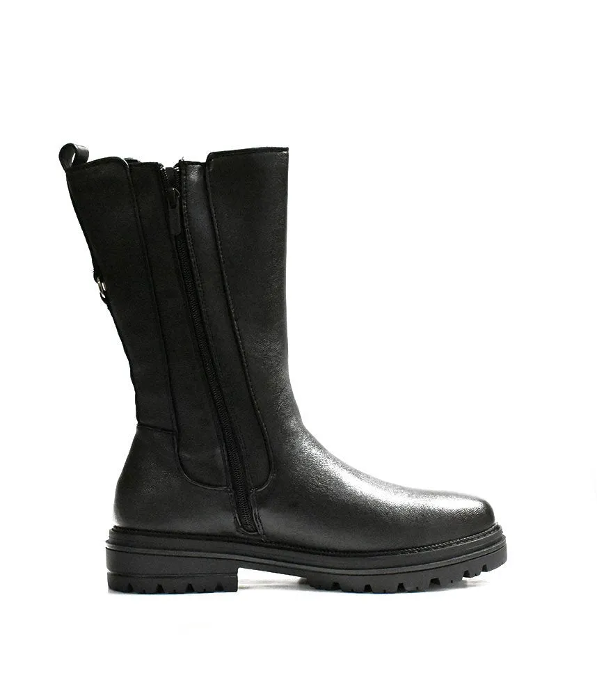 Mustang On Trend Black Midi Boots