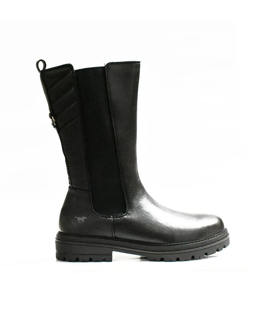 Mustang On Trend Black Midi Boots
