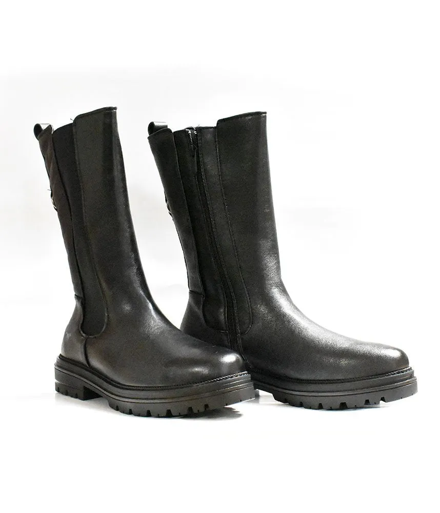 Mustang On Trend Black Midi Boots