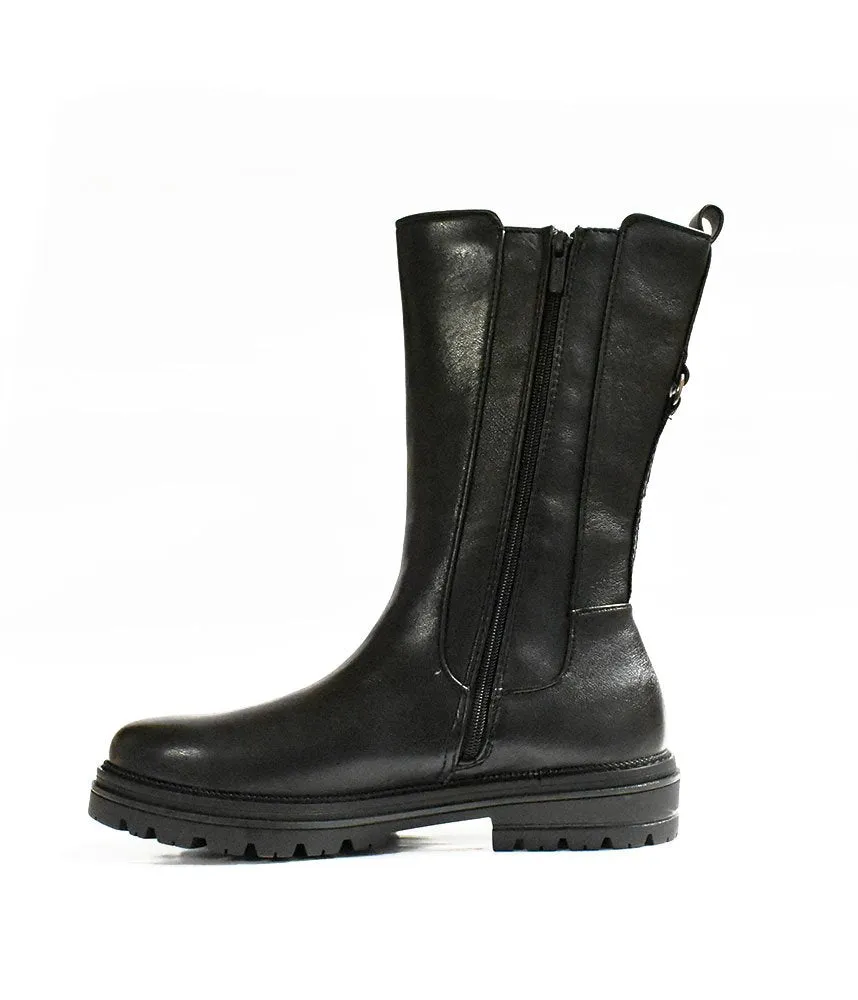 Mustang On Trend Black Midi Boots