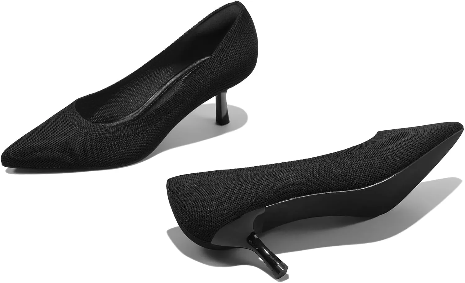 mysoft Kitten Heels for Women Low Heel Pumps 2 Inch Closed Toe Wedding Dress Shoes