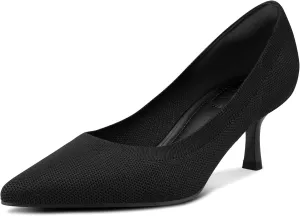 mysoft Kitten Heels for Women Low Heel Pumps 2 Inch Closed Toe Wedding Dress Shoes