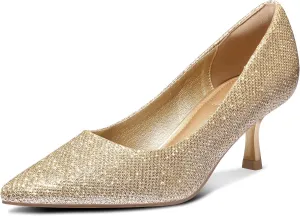 mysoft Women's Pumps 2 inch Kitten Heel Pointed Toe Low Heel Dress Shoes