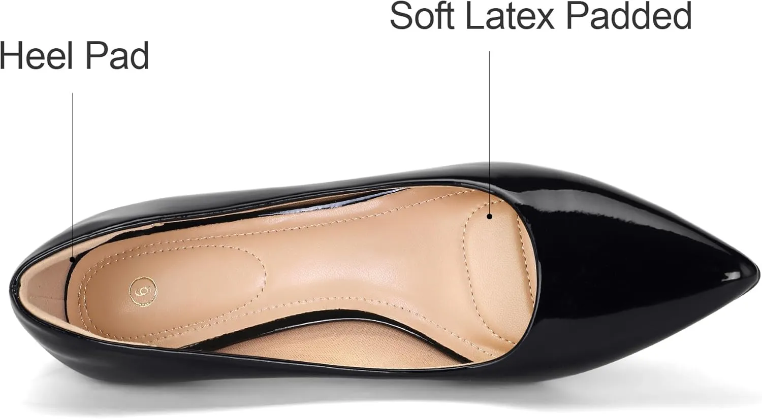 mysoft Women's Pumps 2 inch Kitten Heel Pointed Toe Low Heel Dress Shoes