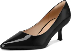 mysoft Women's Pumps 2 inch Kitten Heel Pointed Toe Low Heel Dress Shoes