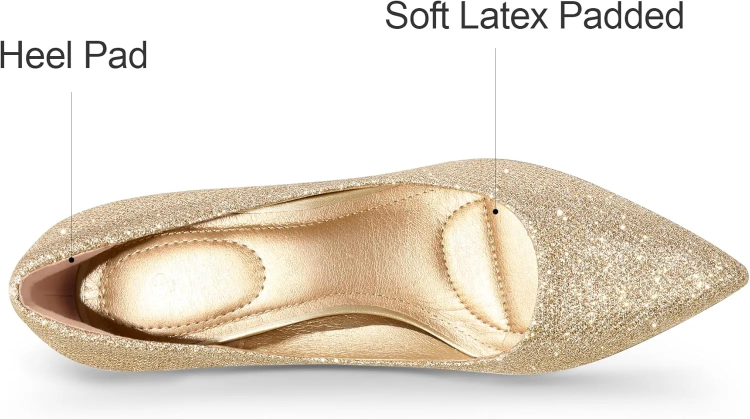 mysoft Women's Pumps 2 inch Kitten Heel Pointed Toe Low Heel Dress Shoes