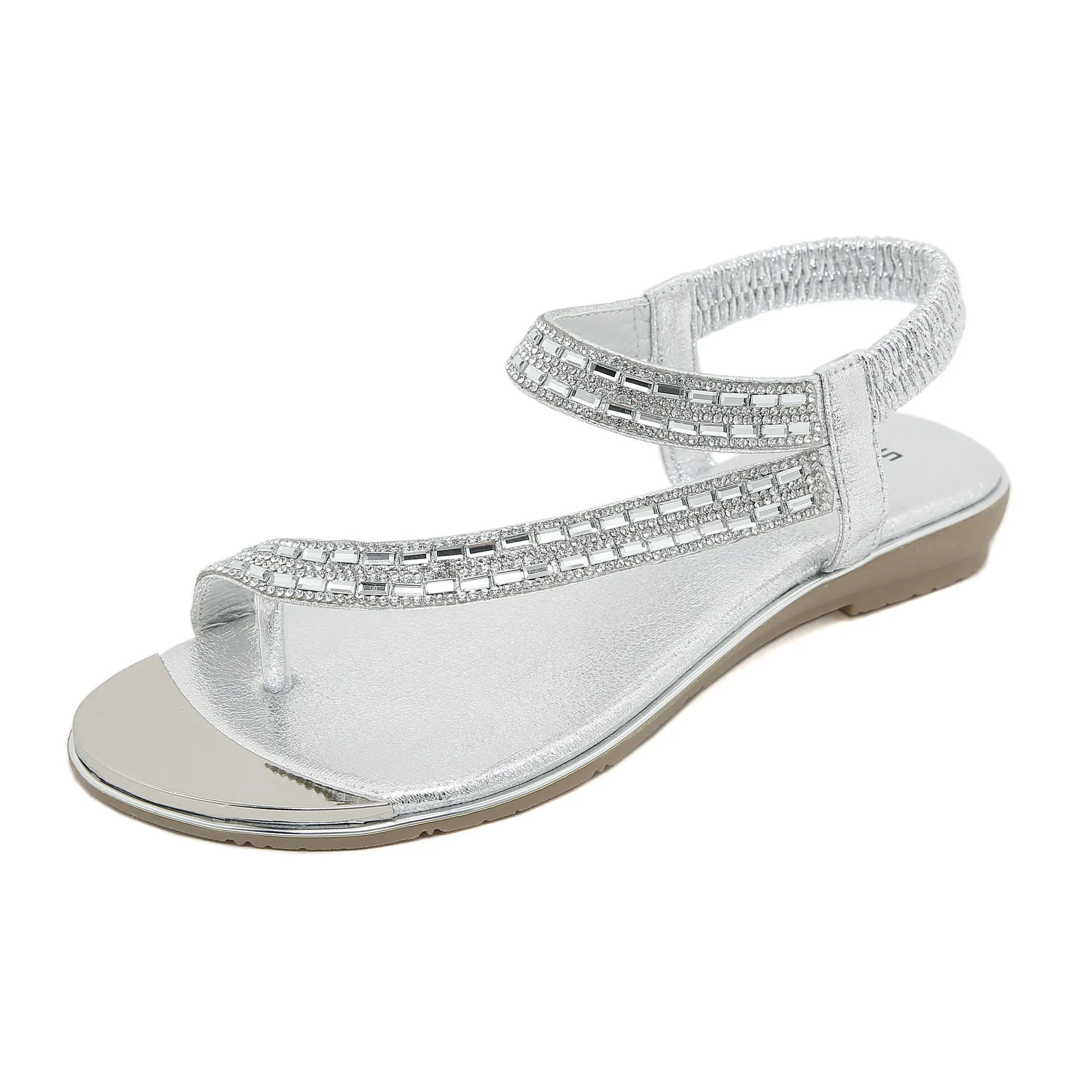 Nanccy Flat Rhinestone Comfortable Versatile Sandals