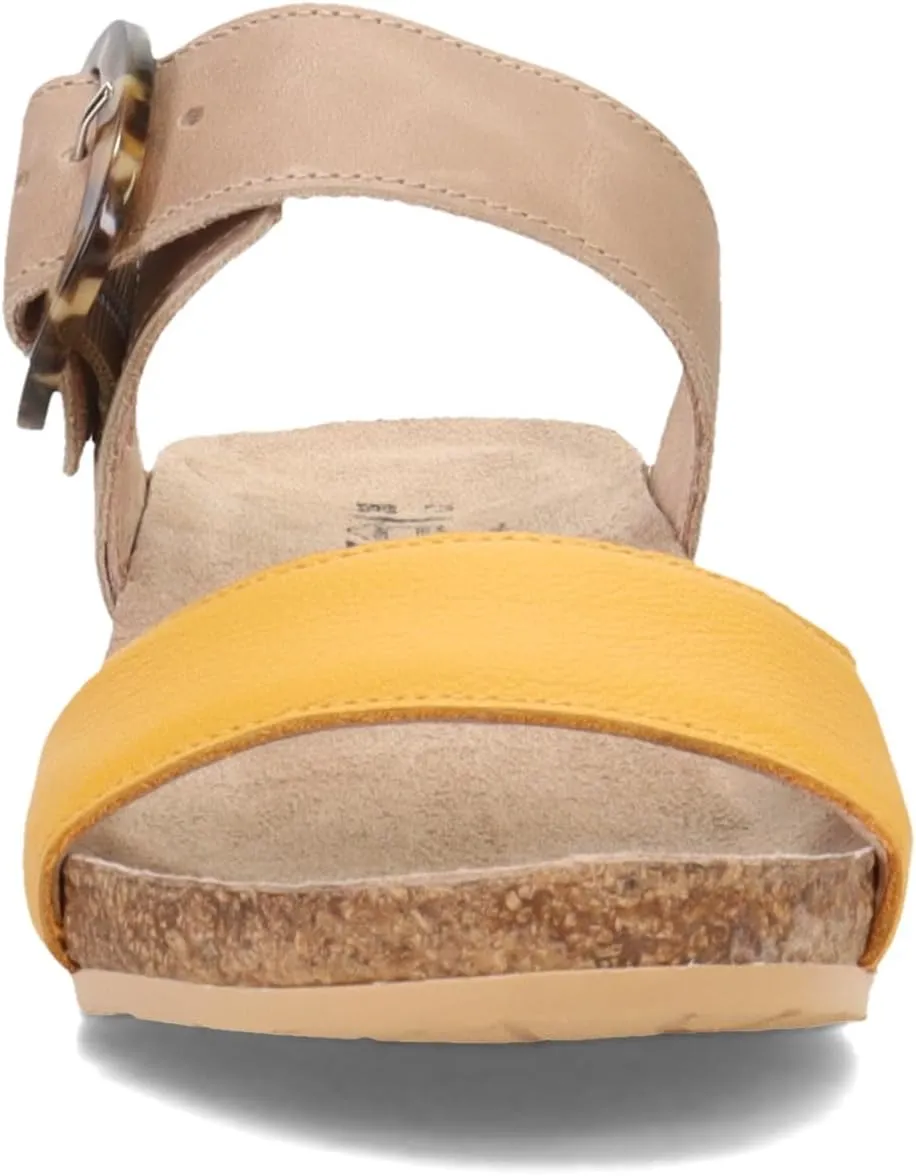 NAOT Footwear Kingdom Women’s Wedge Sandal with Buckle, Cork Footbed, and Arch Support - Adjustable Three-Strap Sandal With Backstrap - Comfort and Support – Lightweight and Perfect for Travel