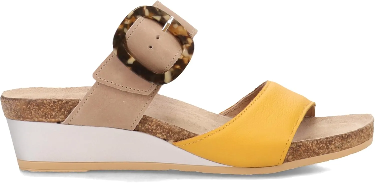 NAOT Footwear Kingdom Women’s Wedge Sandal with Buckle, Cork Footbed, and Arch Support - Adjustable Three-Strap Sandal With Backstrap - Comfort and Support – Lightweight and Perfect for Travel