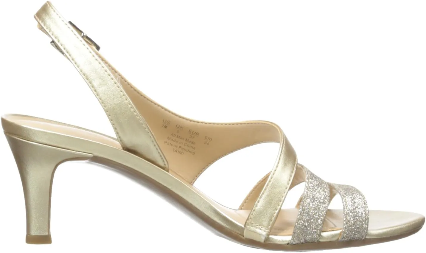 Naturalizer Women's Taimi Strappy Mid Heel Slingback Dress Sandal
